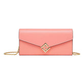 Fendi FF Diamonds Pesca Pink Calfskin Leather Continental Wallet