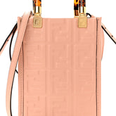 Fendi Mini Sunshine Shopper Tote Crossbody Baby Pink Zucca Leather