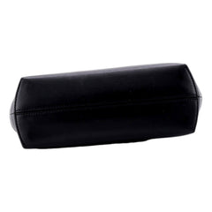 Fendi First Midi Nappa Leather Clutch Crossbody Bag Nero Black Gold FF Logo