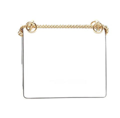 Fendi Kan I Floral Calfskin Leather Chain Bag White Multicolor