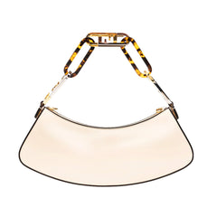 Fendi O’Lock Swing Shoulder Bag Ivory Calfskin Leather