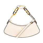 Fendi O’Lock Swing Shoulder Bag Ivory Calfskin Leather