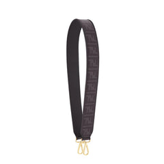 Fendi Strap You FF Zucca Black Glazed Canvas Shoulder Strap