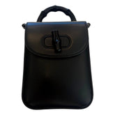 Gucci Bamboo 1947 Mini Black Leather Top Handle Crossbody Bag