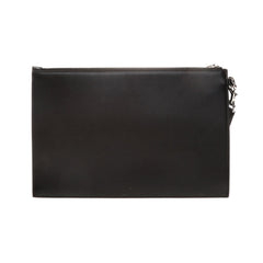 Gucci Blade Embroidered Black Leather Pouch Wristlet Clutch Bag