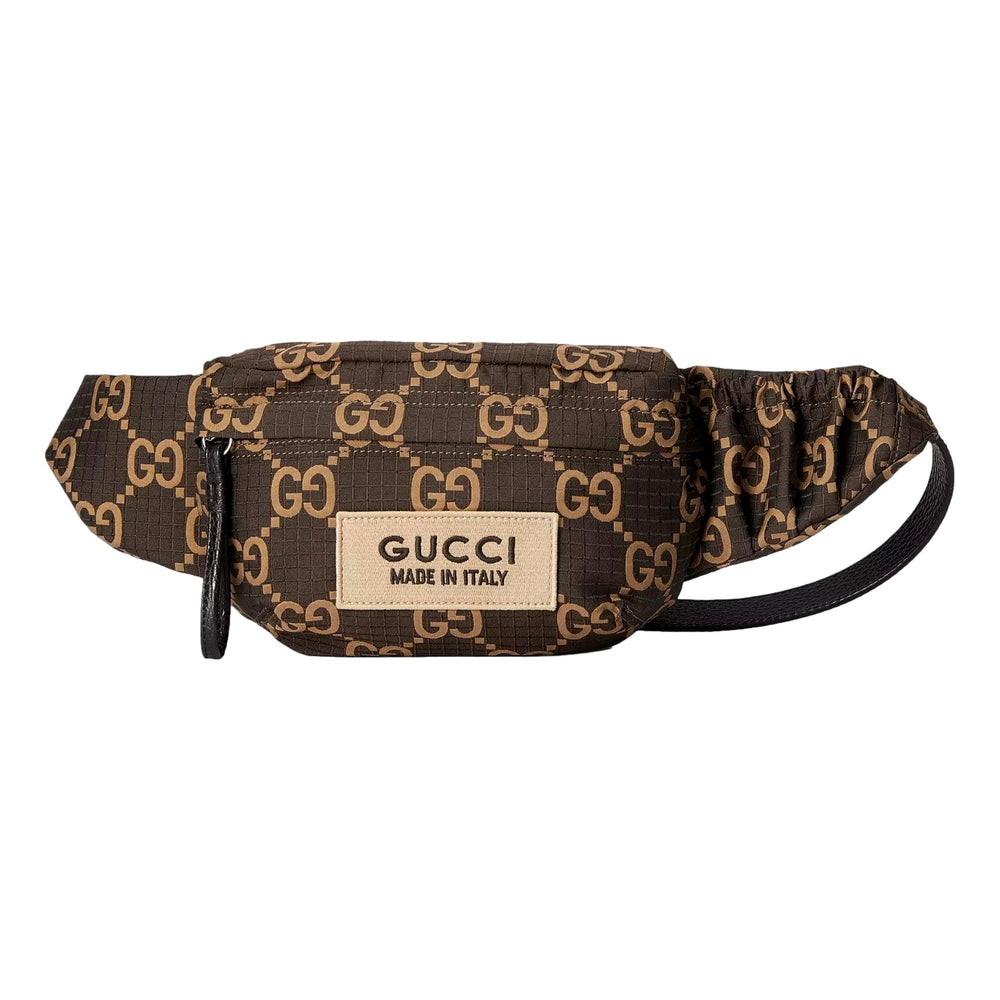 Gucci GG Ripstop Waist Bag Beige Brown Recycled Fabric Belt Bag