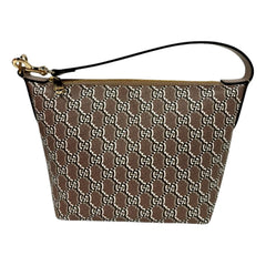 Gucci GG Shadow Monogram Canvas Beige Black Shoulder Bag