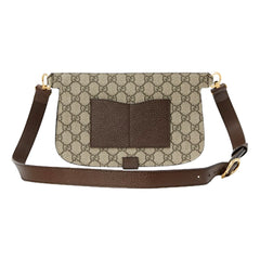 Gucci GG Supreme Blondie Belt Bag Brown Beige Canvas Size 95