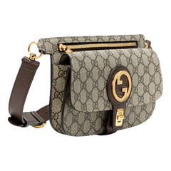 Gucci GG Supreme Blondie Belt Bag Brown Beige Canvas Size 95