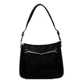 Gucci Horsebit Black Fur Slim Shoulder Bag