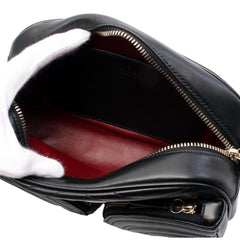 Gucci Marmont GG Black Multi Compartment Black Shoulder Bag