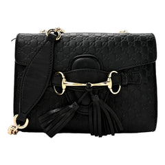 Gucci Microguccissima Mini Emily Chain Shoulder Bag Black