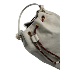 Miu Miu Gabardine Mini Bucket Bag in White