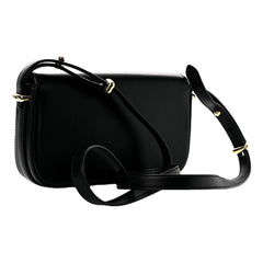 Prada Embleme Triangle Logo Soft Calfskin Crossbody Bag Black