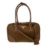Prada Re-Edition 1978 Medium Re-Nylon and Saffiano Leather Two-Handle Bag Cork Beige