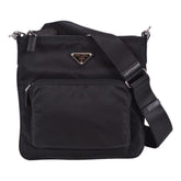 Prada Re-Nylon Tessuto Messenger Crossbody Bag Black