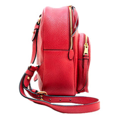 Prada Vitello Daino Red Leather Convertible Backpack