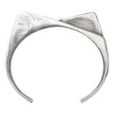 Saint Laurent 2 Pentes Oxidized Silver Cuff Bracelet