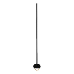 Saint Laurent Black Patent Leather Heart Keyring Necklace