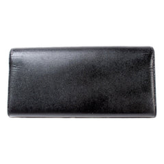 Saint Laurent Cassandre Black Leather Monogram Clutch
