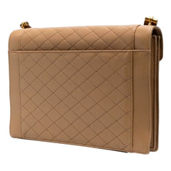 Saint Laurent Gaby Quilted Lambskin Shoulder Bag Beige