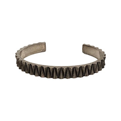 Saint Laurent Gear Silver Gunmetal Bracelet Large