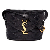 Saint Laurent YSL June Black Quilted Leather Crossbody Bag
