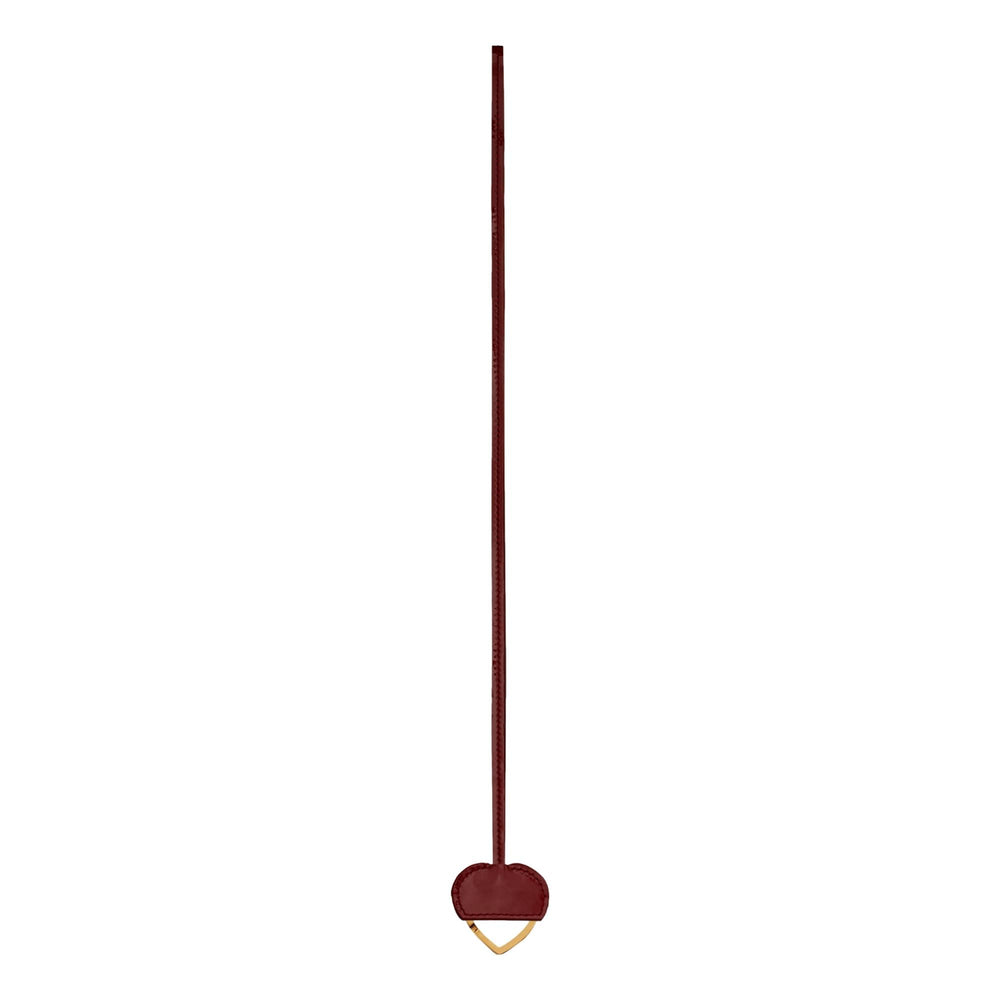 Saint Laurent Opyum Red Patent Leather Heart Keyring Necklace