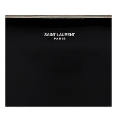 Saint Laurent Black Patent Leather Shopping Tote Shoulder Bag