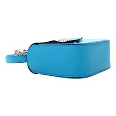 Versace Blue La Medusa Mini Top-Handle Bag Leather Crossbody