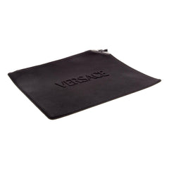 Versace Black Nylon Portfolio Wristlet Pouch