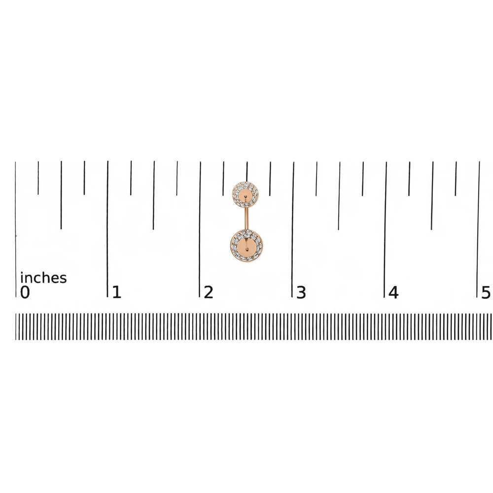 14K Rose Gold 1.00 Cttw Diamond Double Cone Jacket Stud Earring (G-H Color, SI1-SI2 Clarity)