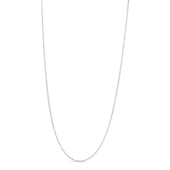 .925 Sterling Silver 0.7mm Slim and Dainty Unisex 18" Inch Ball Bead Chain Necklace