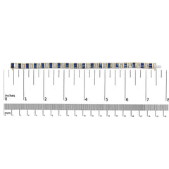 14K Yellow Gold 2/5 Cttw Diamond & 8.0 Cttw Baguette Cut Blue Sapphire Alternating Link Bracelet (G-H Color, VS1-VS2 Clarity) - 7" Inches