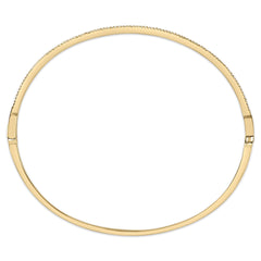 14K Yellow Gold 1/3 Cttw Diamond Half Eternity Bangle Bracelet (I-J Color, I2-I3 Clarity) - 7.75" Inches