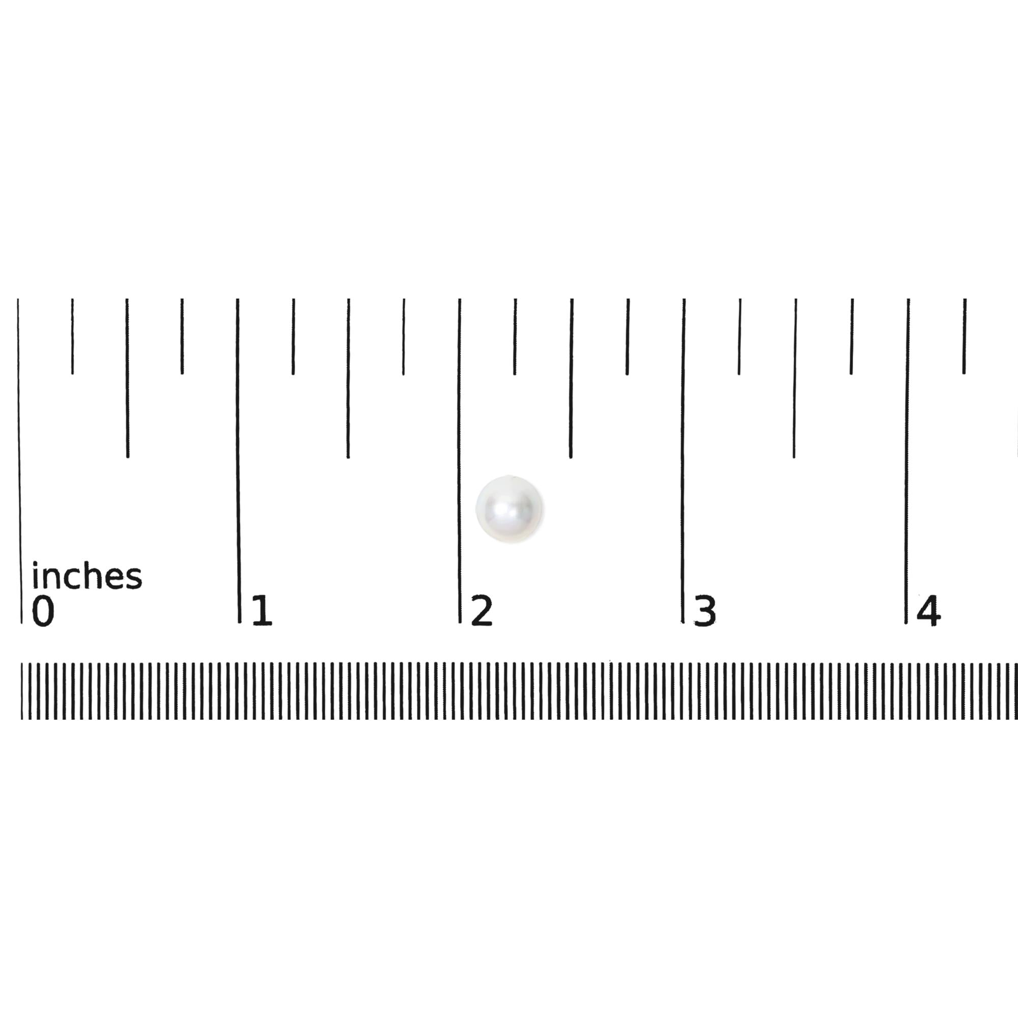 14K Gold Cultured Freshwater Pearl Solitaire Stud Earrings