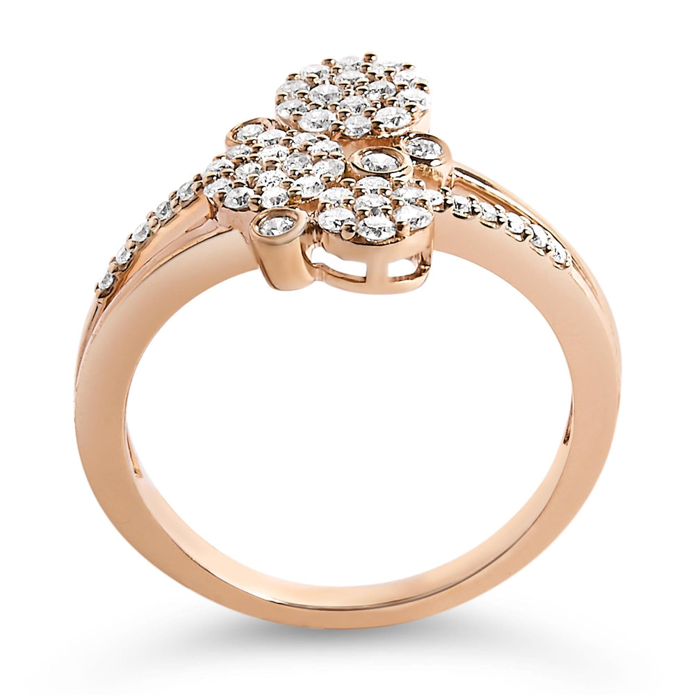 .925 Sterling Silver 1/2 Cttw Diamond Scatter Composite Bypass Ring (I-J Color, I1-I2 Clarity)