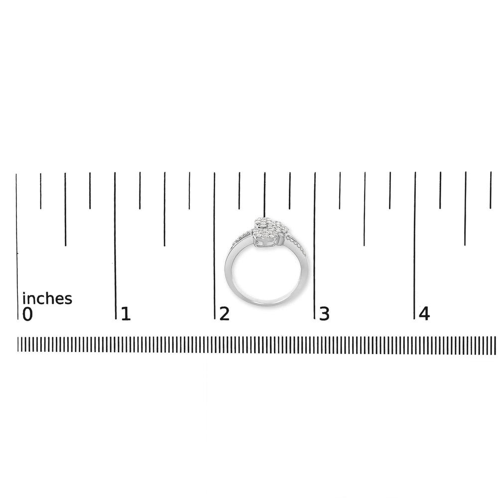 .925 Sterling Silver 1/2 Cttw Diamond Scatter Composite Bypass Ring (I-J Color, I1-I2 Clarity)