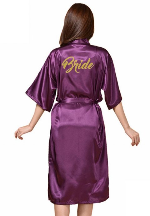 Women's Satin Kimono Robes For Bride Bridesmaid With Gold Glitter Wedding Party Bridal Shower