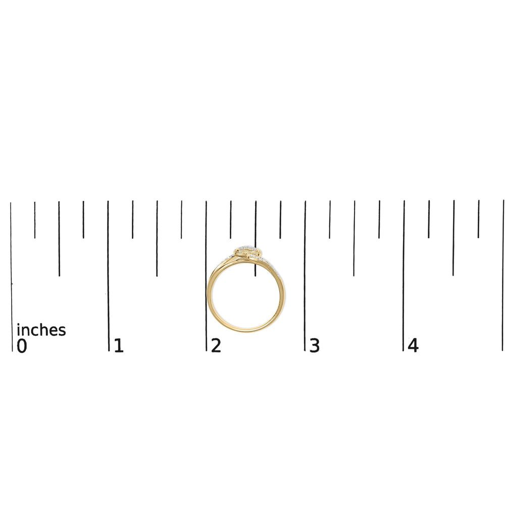 14K Yellow Gold Plated .925 Sterling Silver Diamond Accent Filigree Heart Promise Ring (I-J Color, I3 Clarity)