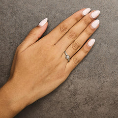 10K Yellow Gold Diamond Cluster Twisted Promise Ring