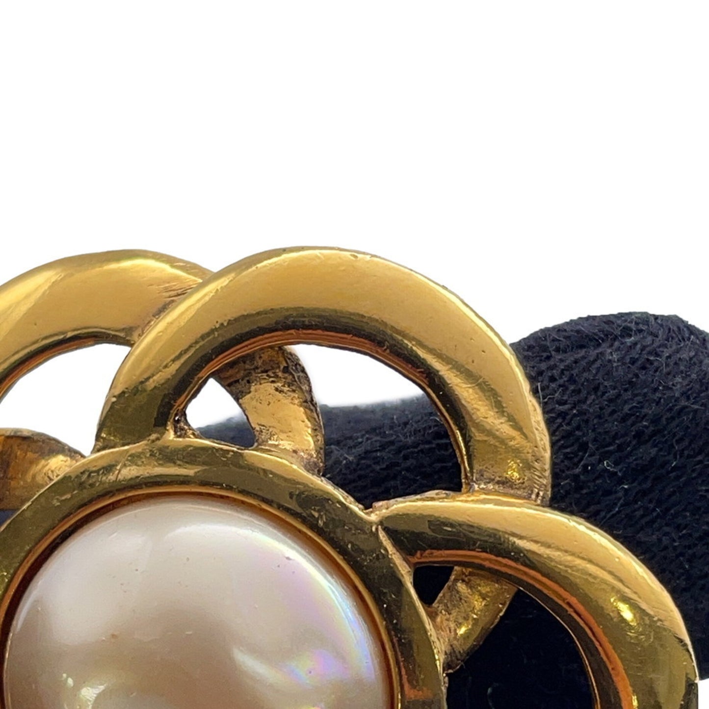 Chanel Earrings Flower Motif GP CHANEL Fake Pearl