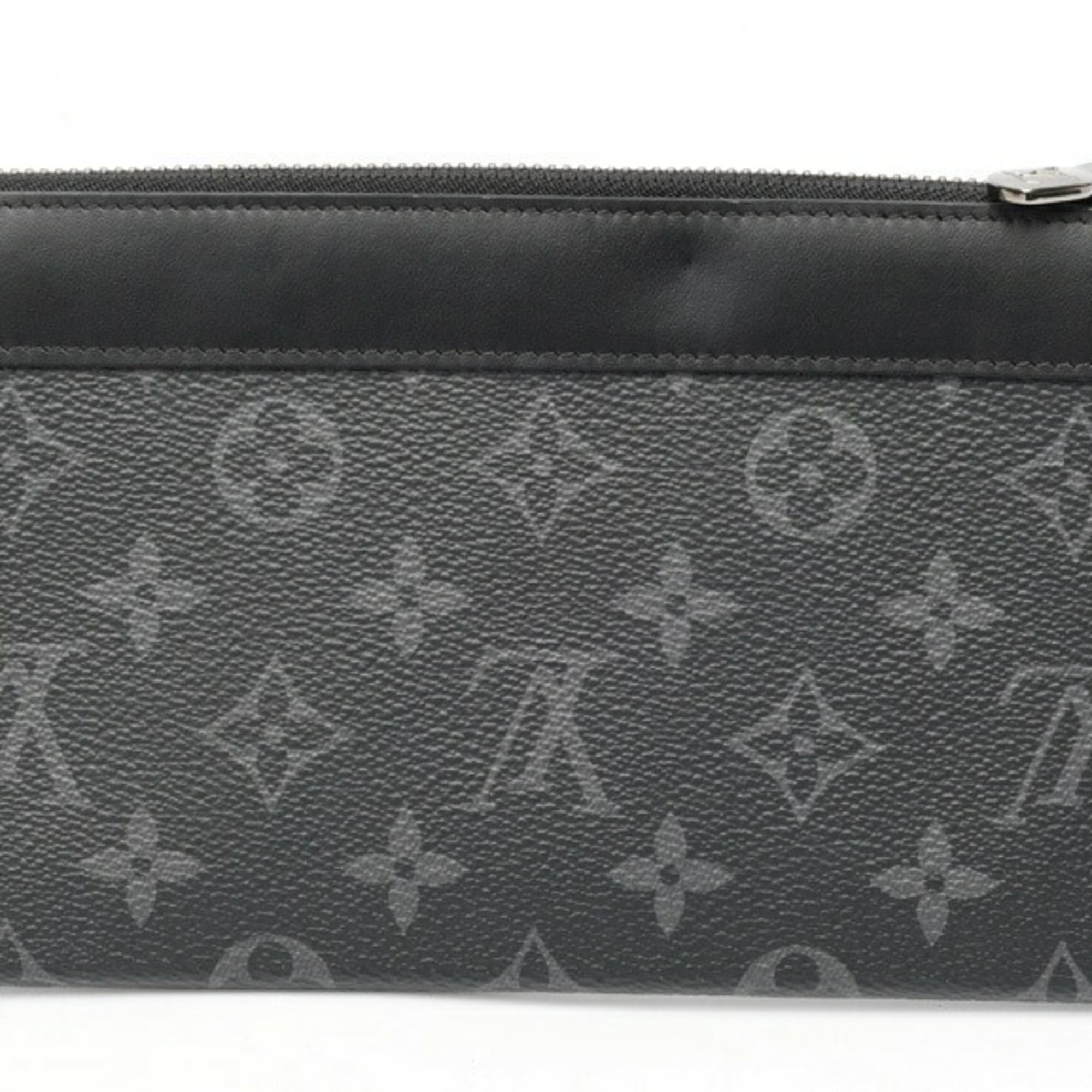 Louis Vuitton Discovery PM Pouch M44323, Monogram Eclipse, Black — Like New