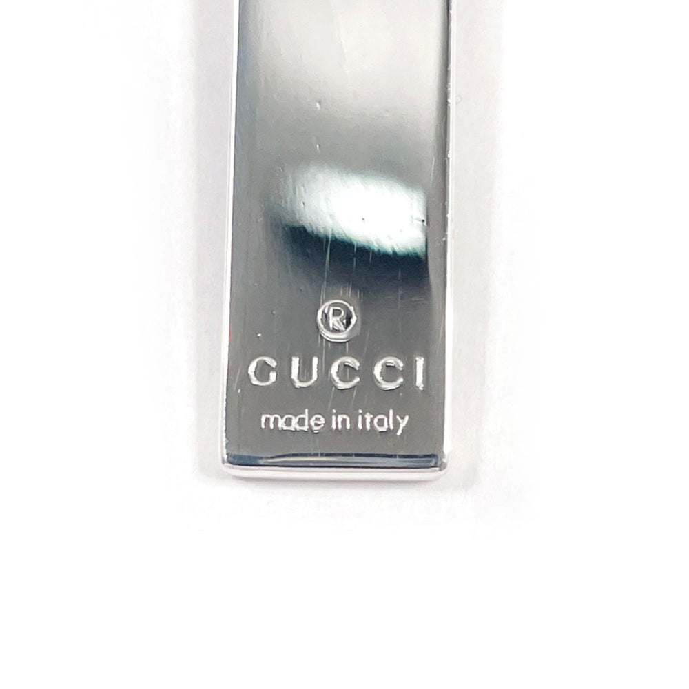 GUCCI Plate Double Ball Chain Necklace 010595 09840 0006, Sterling Silver 925, Unisex — Like New