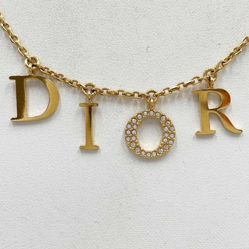 Christian Dior Dio(r)evolution Gold Metal Rhinestone Necklace for Women