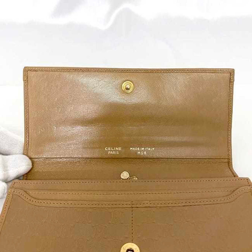 Celine bi-fold long wallet ec-22065 beige macadam leather M06 CELINE for women
