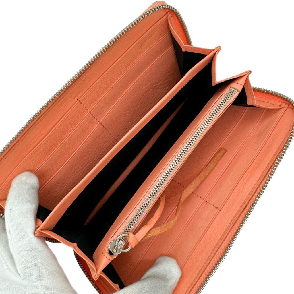 BALENCIAGA Round Long Wallet Calf Zip Around Women's I111624164