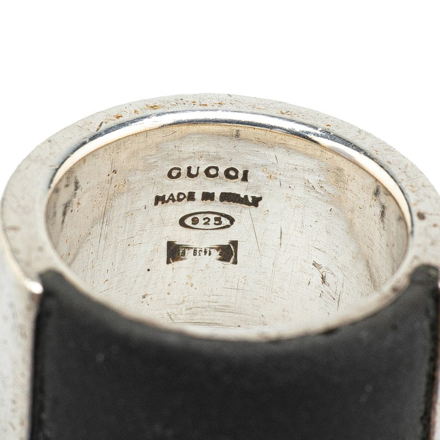 Gucci Ring SV925 Silver Rubber Women's GUCCI