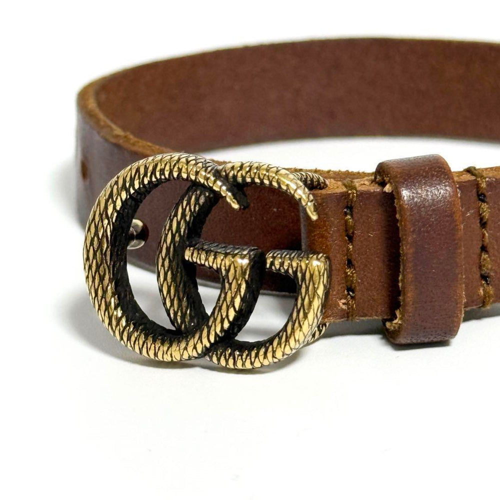 GUCCI Double G Leather Bracelet for Men and Women — Like New