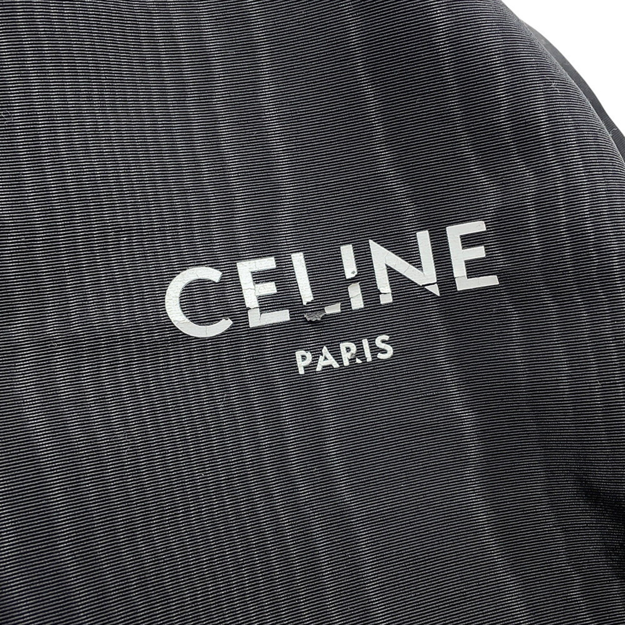 Celine Triomphe Flap Shoulder Bag, Leather, 111592ETH, Black, Handbag — Like New